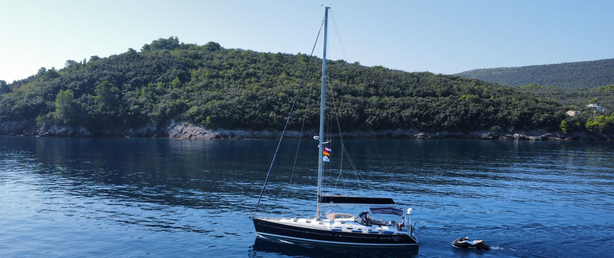 Yacht Summerdream beim Auslaufen